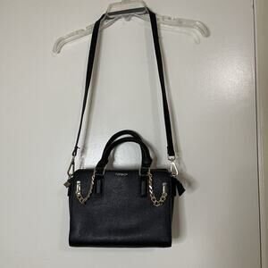TOPSHOP black shoulder handbag gold chain removable strap